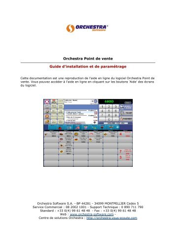 Orchestra Point de vente Guide d'installation et de ... - Solumag