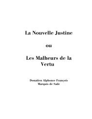 La Nouvelle Justine ou Les Malheurs de la Vertu - Devenir l'homme ...