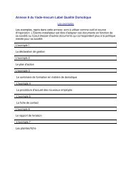 Annexe 9 du Vade-mecum Label Qualité Domotique - Tecnolec