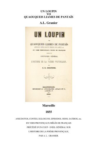 A.L. Granier Marseille 1855 - Université de Provence