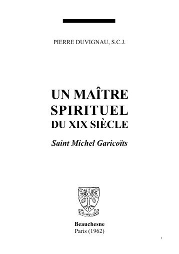 Maitre Spirituel - Societas Sacratissimi Cordis Jesu Bétharram