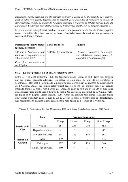 9. Unité de Présentation Ardèche-Gard - SIE du bassin Rhône ...