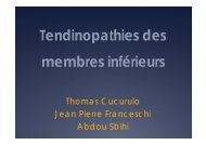 T. Cucurulo. Tendinopathies des membres inférieurs - ICOS 13