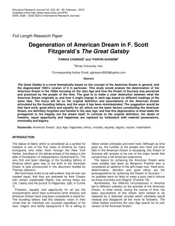 the true meaning of the american dream in the great gatsby by f scott fitzgerald the true meaning of the american dream in the great gatsby by f scott fitzgerald