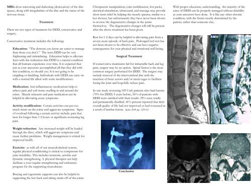 Degenerative Disc Disease - Home Page of Alan Colledge MD