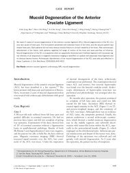 Mucoid Degeneration of the Anterior Cruciate Ligament