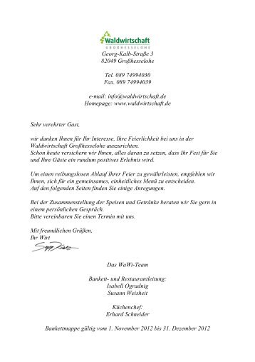 Menüvorschläge für Weihnachten (PDF) - Waldwirtschaft ...