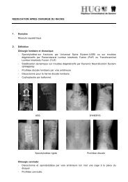 Rééducation après chirurgie du rachis