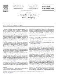 La discopathie de type Modic 1 - Société Française de Rhumatologie