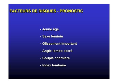 Spondylolisthésis - JL Jouve - SOFOP