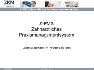 Z-PMS Qualitätsmanagement - Zahnärztekammer Niedersachsen