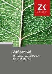 Catalogue Alphamoduli software solutions (english) - Zimmer & Kreim