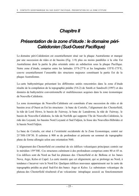 Evolution géologique du domaine Péri-Calédonien. Rapport de Thèse