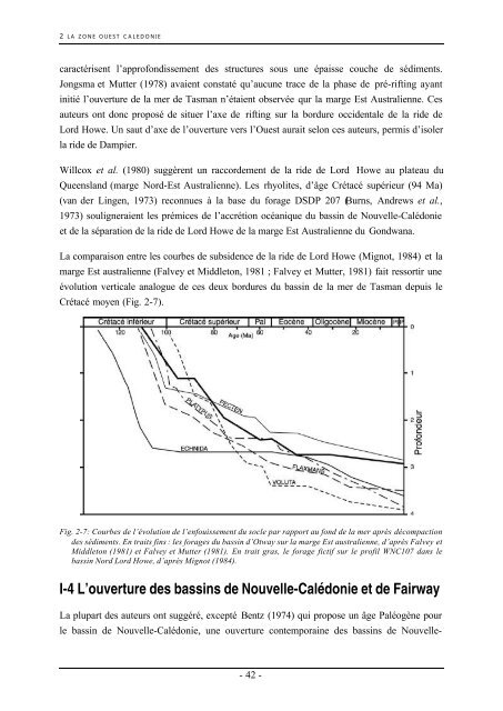 Evolution géologique du domaine Péri-Calédonien. Rapport de Thèse