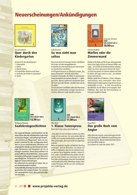 Kinder- und Jugendliteratur - Projekte-Verlag Cornelius