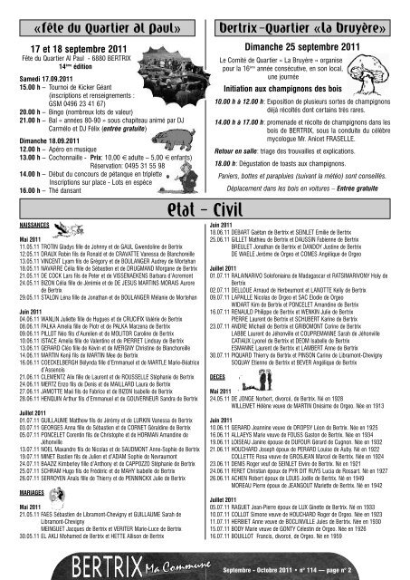 Revue Communale de Bertrix n° 114