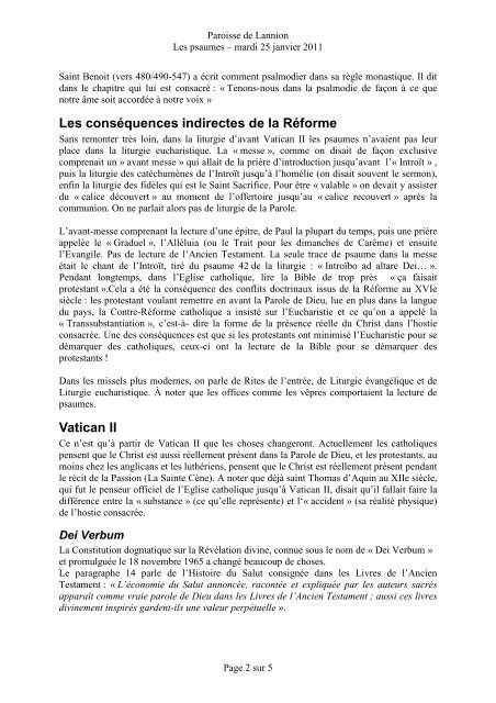 Les psaumes dans la prière de l.pdf - Paroisse de Lannion