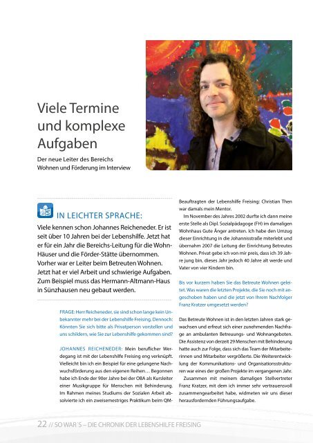 2013 April / Lebenshilfe Freising / Tausendfüßler-Magazin