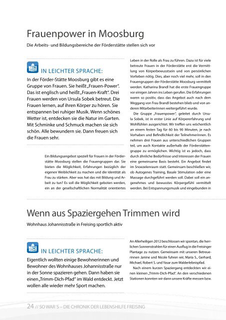 2013 April / Lebenshilfe Freising / Tausendfüßler-Magazin