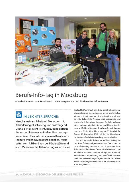 2013 April / Lebenshilfe Freising / Tausendfüßler-Magazin