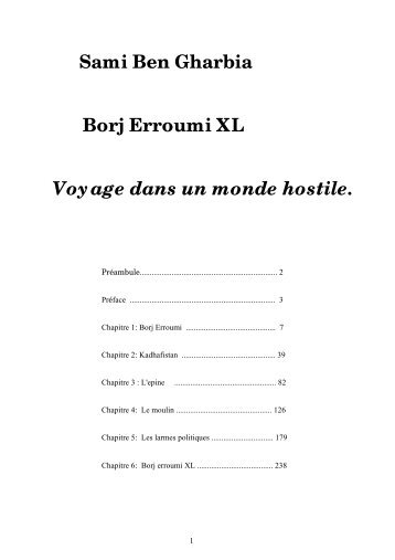 Pour télécharger Borj Erroumi XL en format PDF - sami ben gharbia