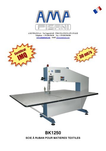 scie à ruban pour matieres textiles bk1250 - AMP Pisani