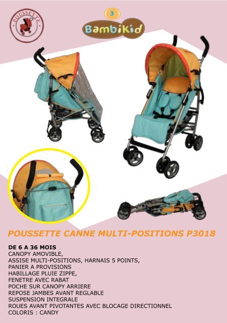 catalogue de poussette