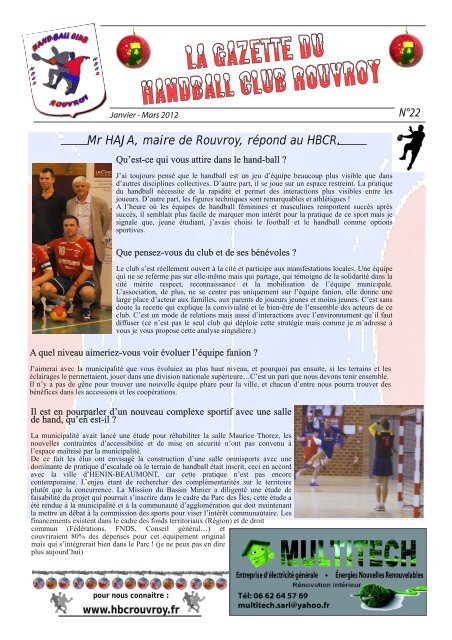 La Gazette du HandBall Club Rouvroy - HBC Rouvroy