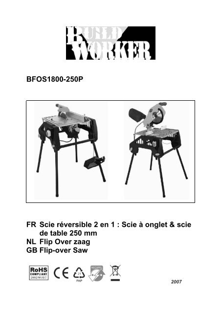 BFOS1800-250P FR Scie réversible 2 en 1 : Scie à ... - Eco-repa.com