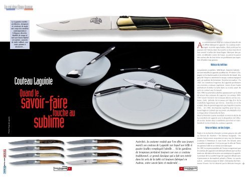 Le couteau Laguiole - presstourism.ch