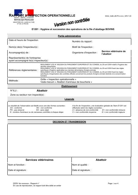 Note de service DGAL/SDSSA/MAPP/N2008-8290 du 20/11/2008