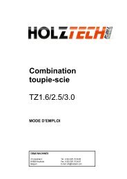 Combination toupie-scie TZ1.6/2.5/3.0 - Holztech