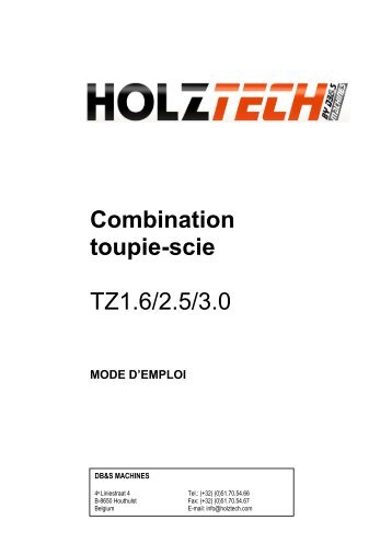 Combination toupie-scie TZ1.6/2.5/3.0 - Holztech