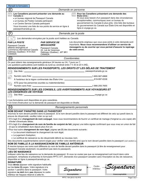 Formulaire renouvellement passeport canadien Formulaire renouvellement passeport canadien