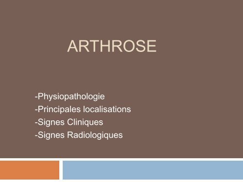 ARTHROSE