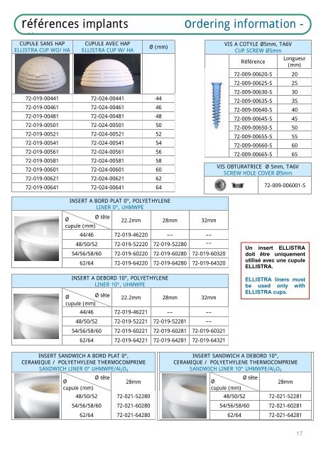 Brochure Ellistra français / english - Implants International