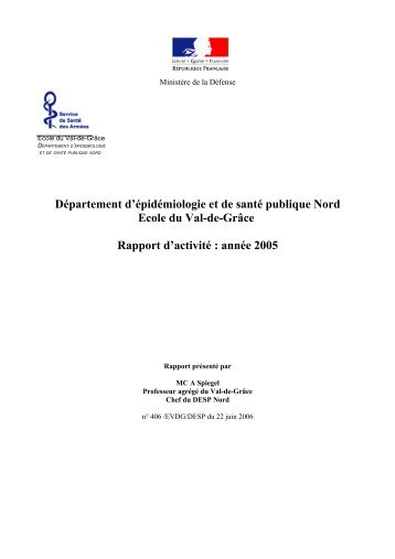 Département d'épidémiologie et de santé publique Nord Ecole du ...