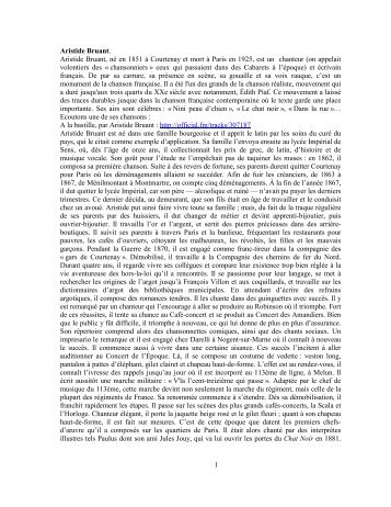 1 Aristide Bruant. Aristide Bruant, né en 1851 à ... - Musicalitis