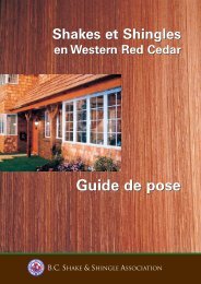 Guide de pose Guide de pose - BC Shake & Shingle Association