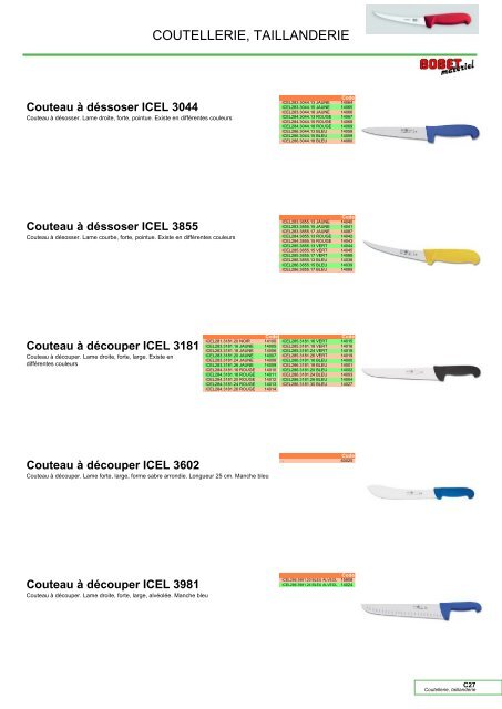 COUTELLERIE, TAILLANDERIE (4.71 Mo) - Bobet-materiel.com