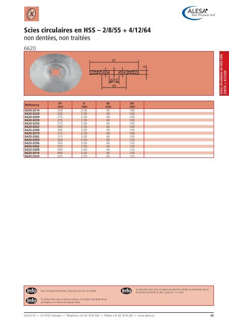 scies circulaires fraises 3 tailles couteaux circulaires