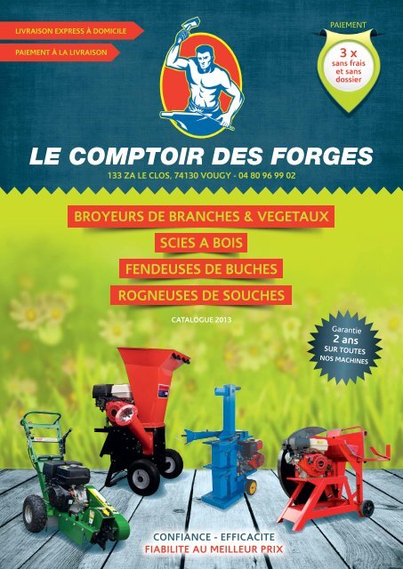 le comptoir des forges - Mecacraft les broyeurs,rogneuses,scies a bois