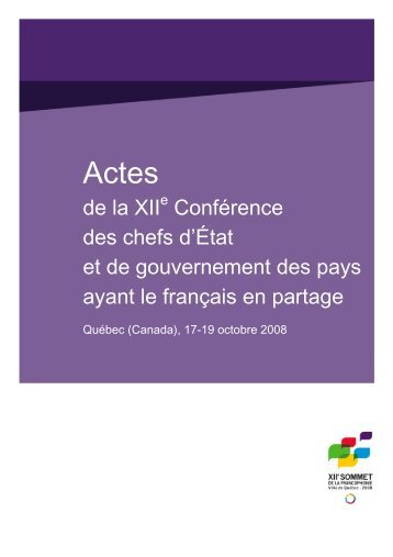 Xe Conférence des chefs d'État et de gouvernement des pays ayant ...