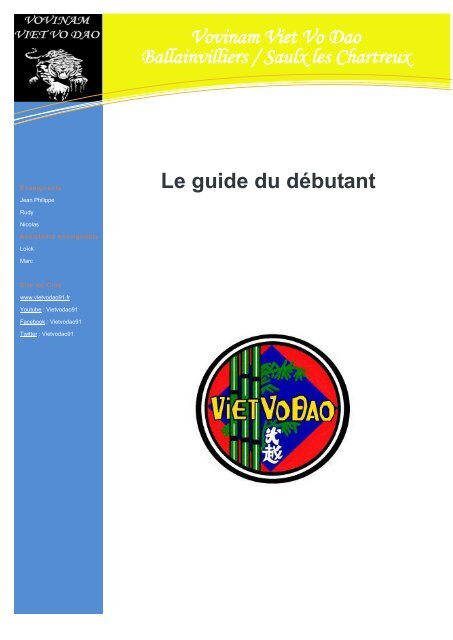 Guide du debutant.pdf - Vovinam Viet Vo Dao Ballainvilliers/Saulx ...
