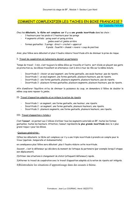 Document du stage de BF , Module 1