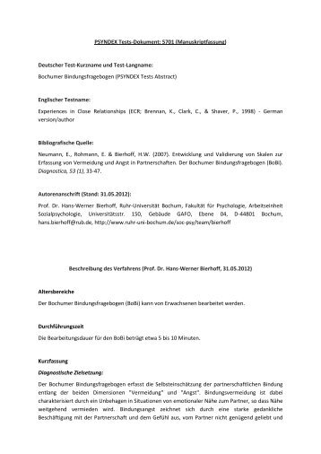 Bochumer Bindungsfragebogen (BoBi)-5701_BoBi_2012 - ZPID