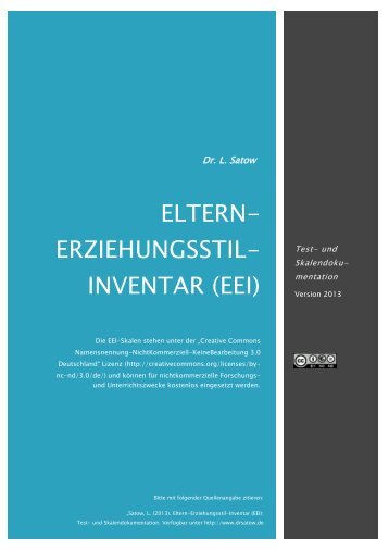 ausführliche Test- und Skalendokumentation - ZPID