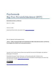 Psychomeda Big-Five-Persönlichkeitstest (B5T ... - ZPID