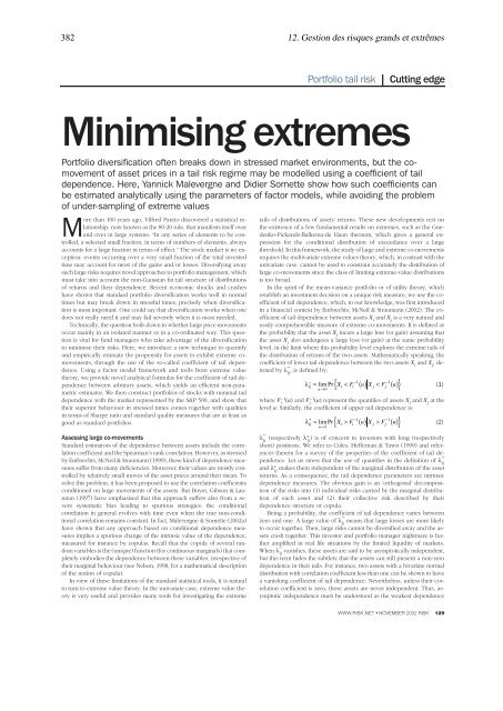 statistique, théorie et gestion de portefeuille - Docs at ISFA