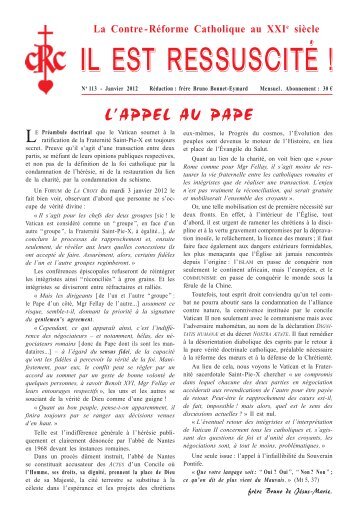 IL EST RESSUSCITÉ ! - La Contre-Réforme catholique au XXIe siècle